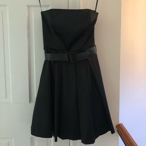 Strapless black dress- White House Black Market